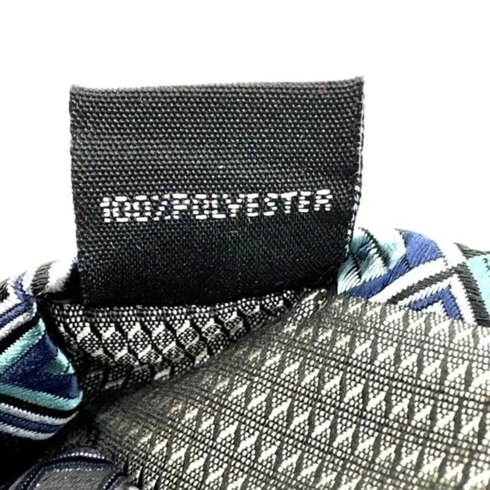 GIORGIO BRUTINI Callezione 100% Polyester Necktie Blue Brown Square 60x3.5‎